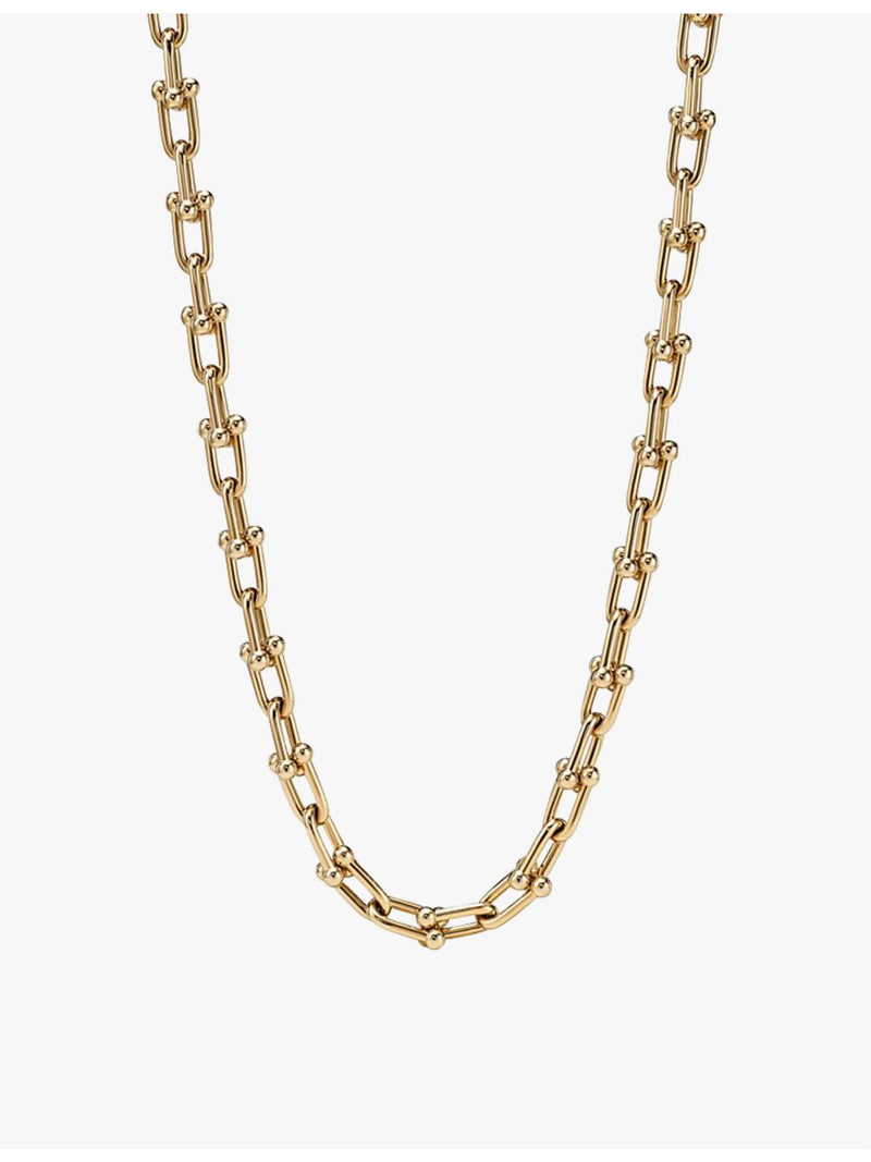 Tiffany HardWear medium link 18ct yellow-gold necklace (British brand)