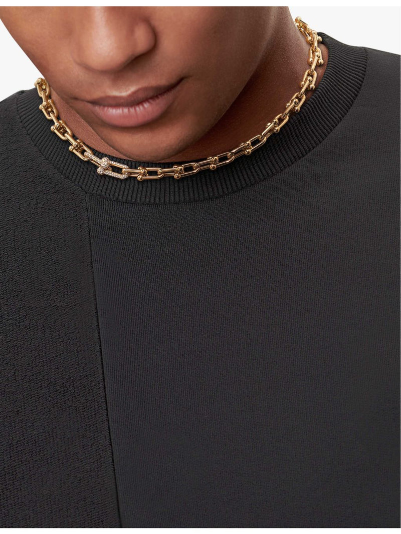 Tiffany HardWear medium link necklace 1.39ct diamonds (British brand)