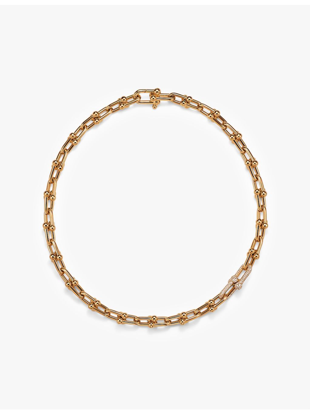 Tiffany HardWear medium link necklace 1.39ct diamonds (British brand)