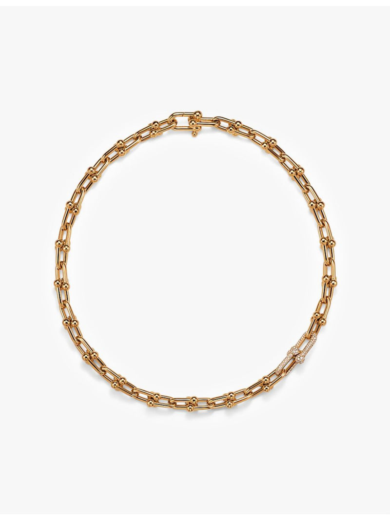 Tiffany HardWear medium link necklace 1.39ct diamonds (British brand)