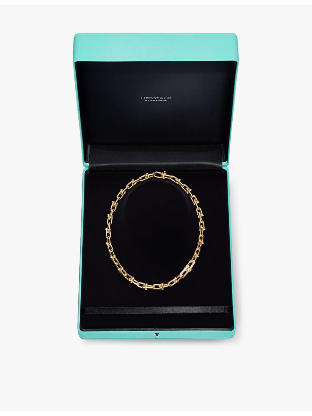 Tiffany HardWear medium link necklace 1.39ct diamonds (British brand)