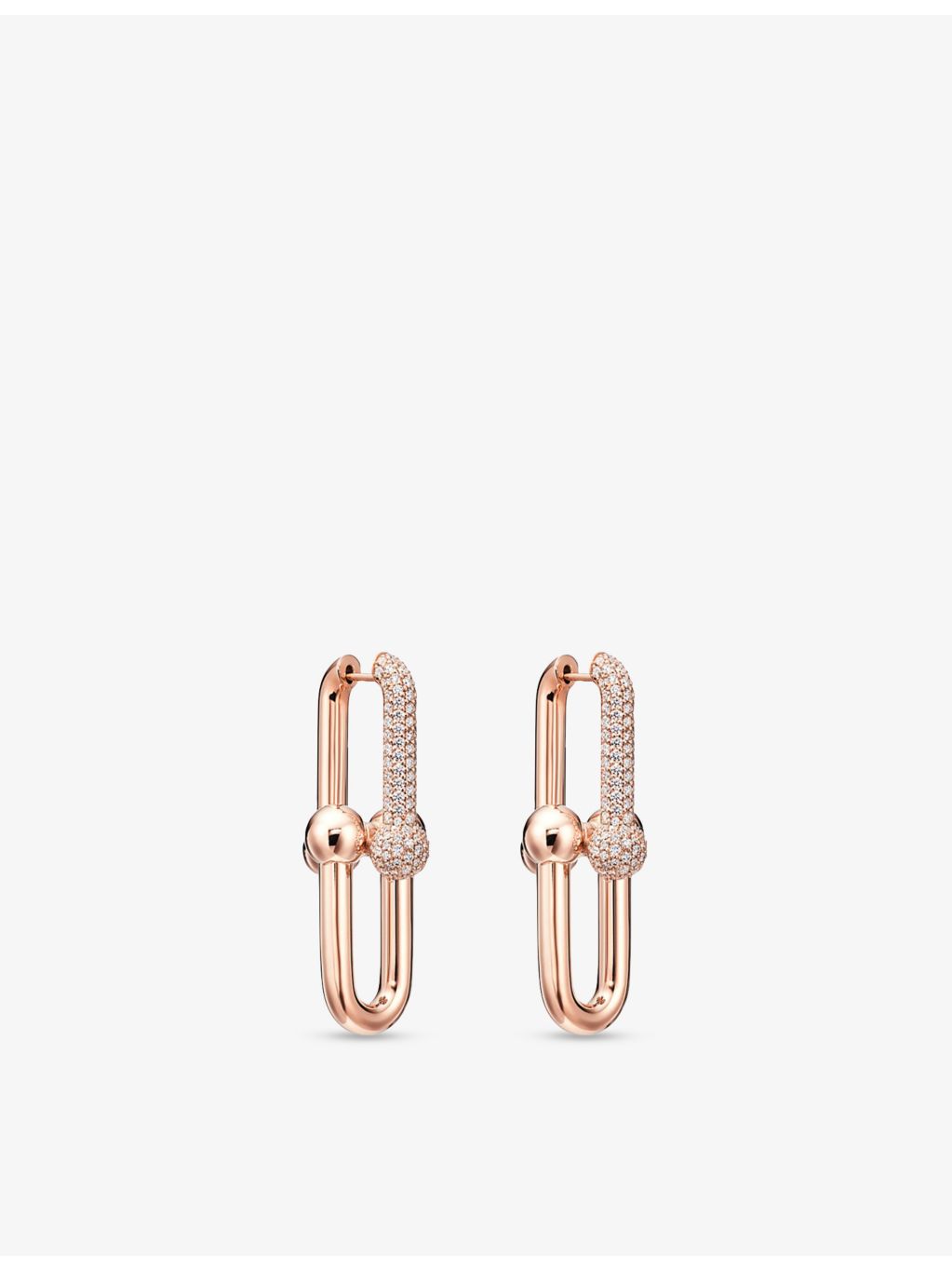 Tiffany & Co rose gold diamond earrings 1.18ct, imported from the UK