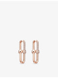 Tiffany & Co rose gold diamond earrings 1.18ct, imported from the UK