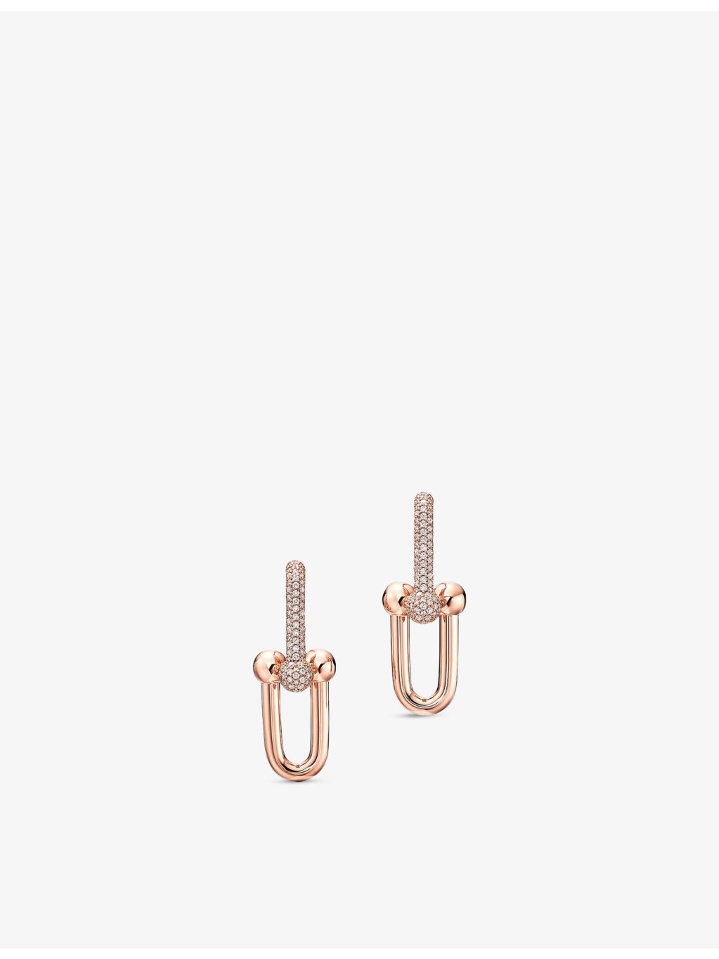 Tiffany & Co rose gold diamond earrings 1.18ct, imported from the UK