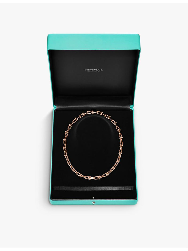 Tiffany HardWear Medium Link 18ct rose-gold necklace, imported from the UK