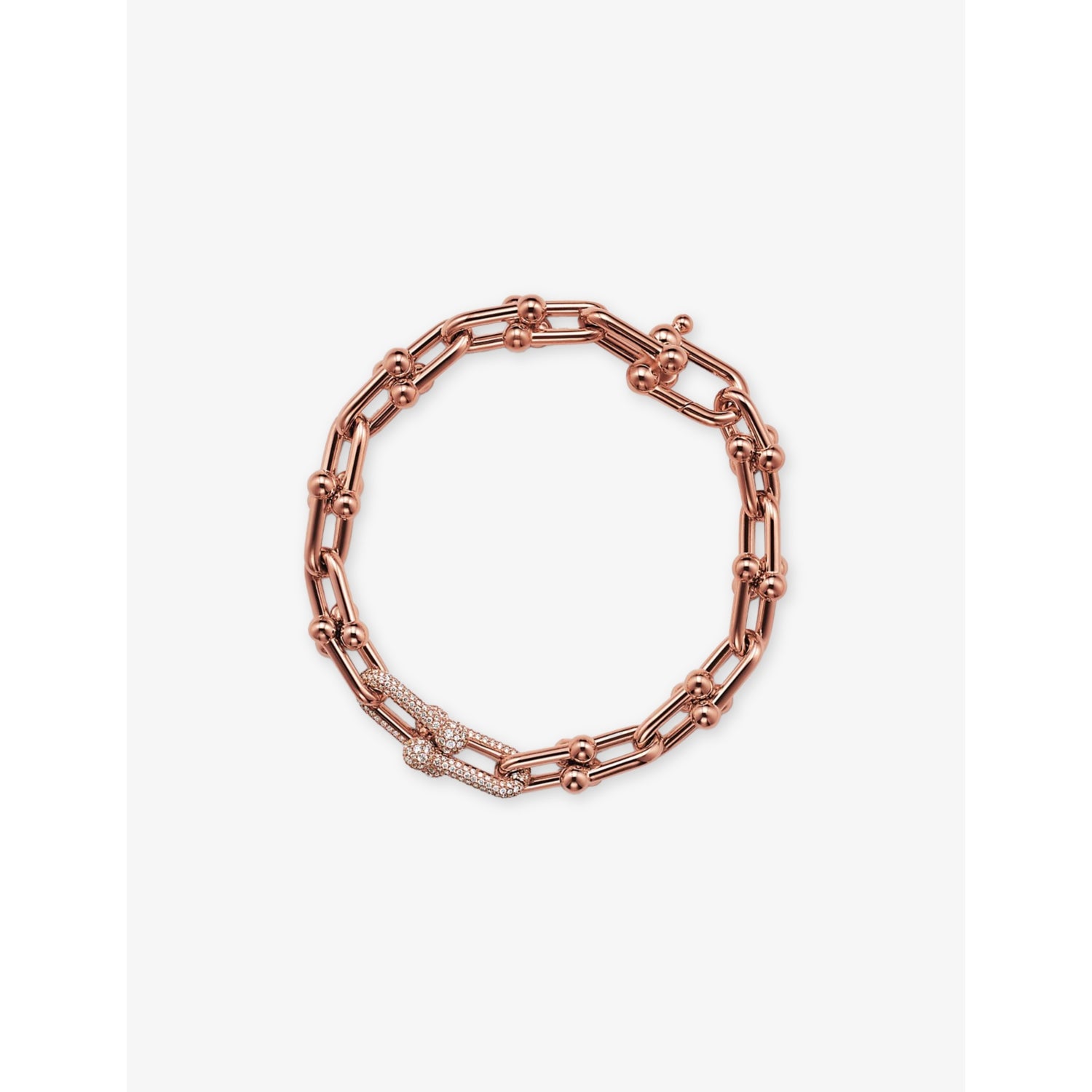 Tiffany & Co Tiffany HardWear Medium Link 18ct rose-gold and 1.39ct diamond bracelet