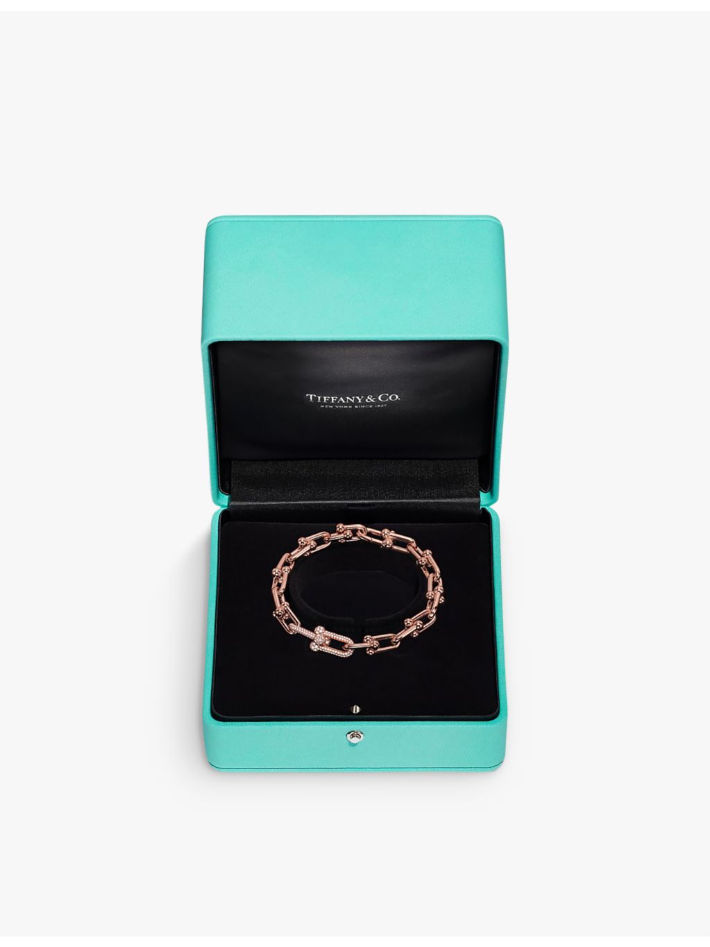 Tiffany & Co. HardWear medium link bracelet rose gold diamond - British product