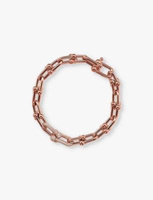 Tiffany HardWear Medium Link 18ct Rose-Gold 1.39ct Diamond Bracelet