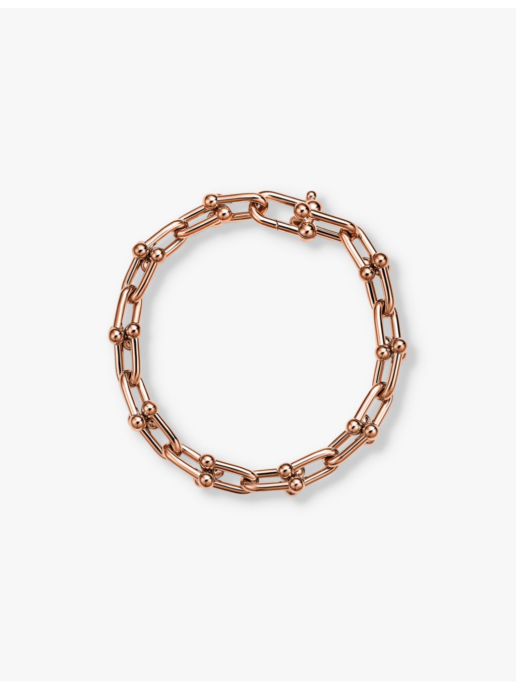 Tiffany HardWear Medium Link bracelet 18ct rose-gold, imported from the UK