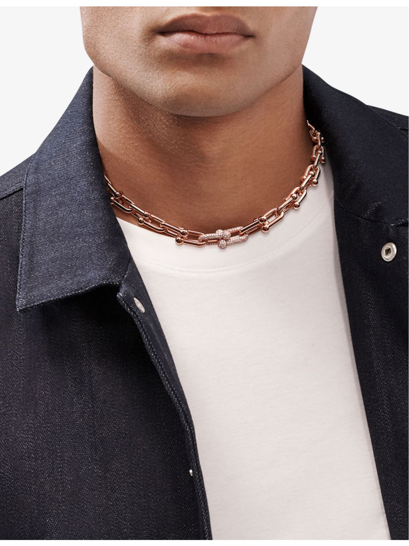 Tiffany & Co. HardWear rose-gold diamond necklace, UK version