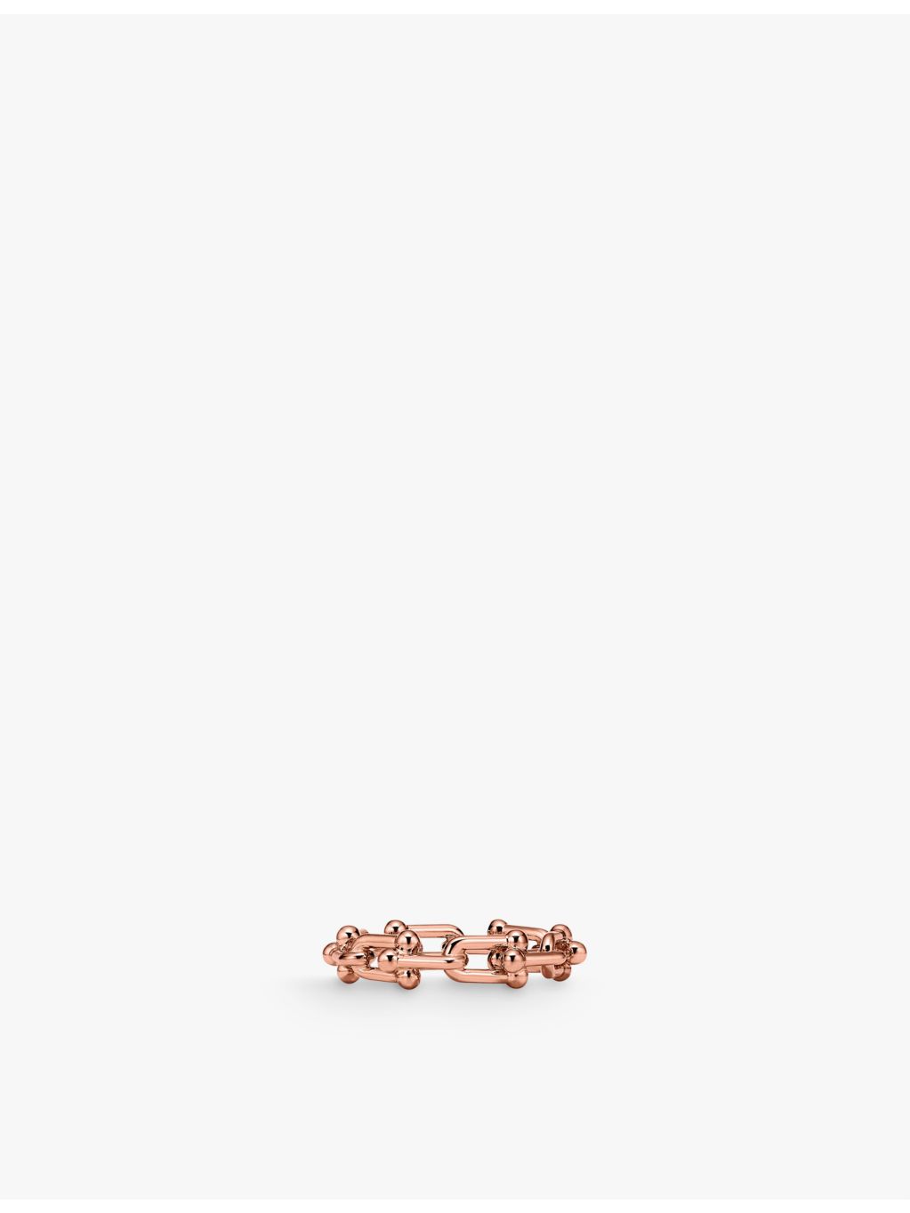 Tiffany HardWear micro link ring 18ct rose gold, UK version