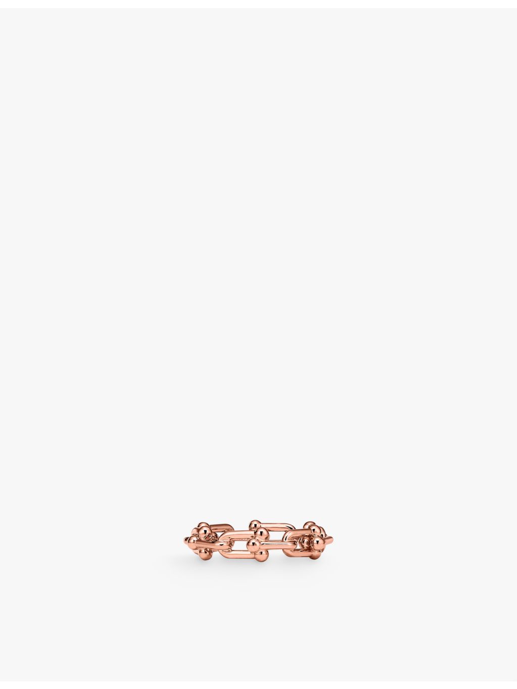Tiffany HardWear micro link ring 18ct rose gold, UK version