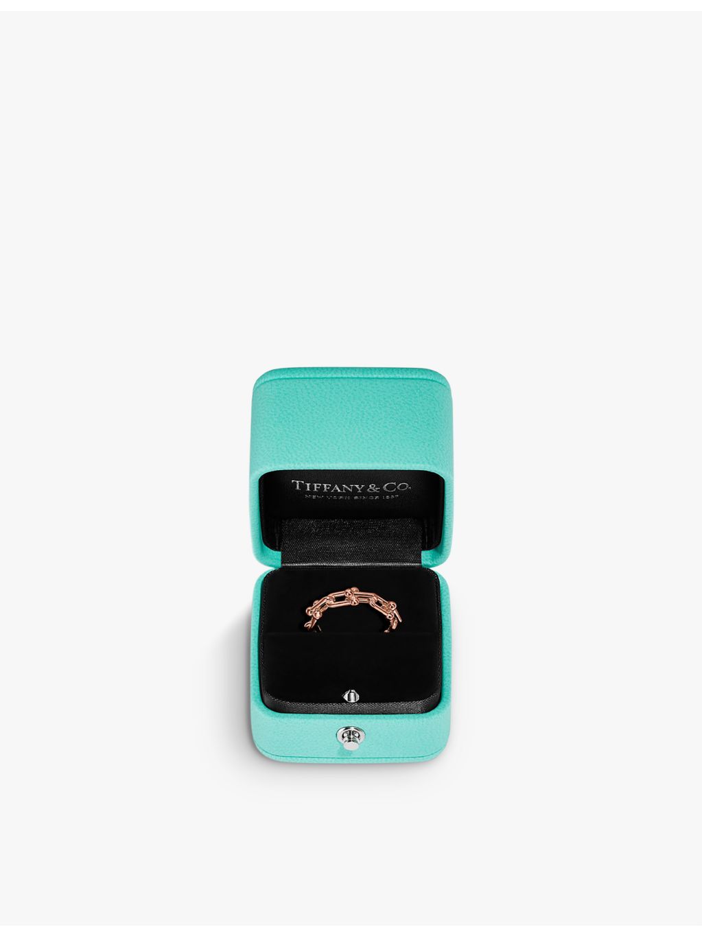 Tiffany HardWear micro link ring 18ct rose gold, UK version