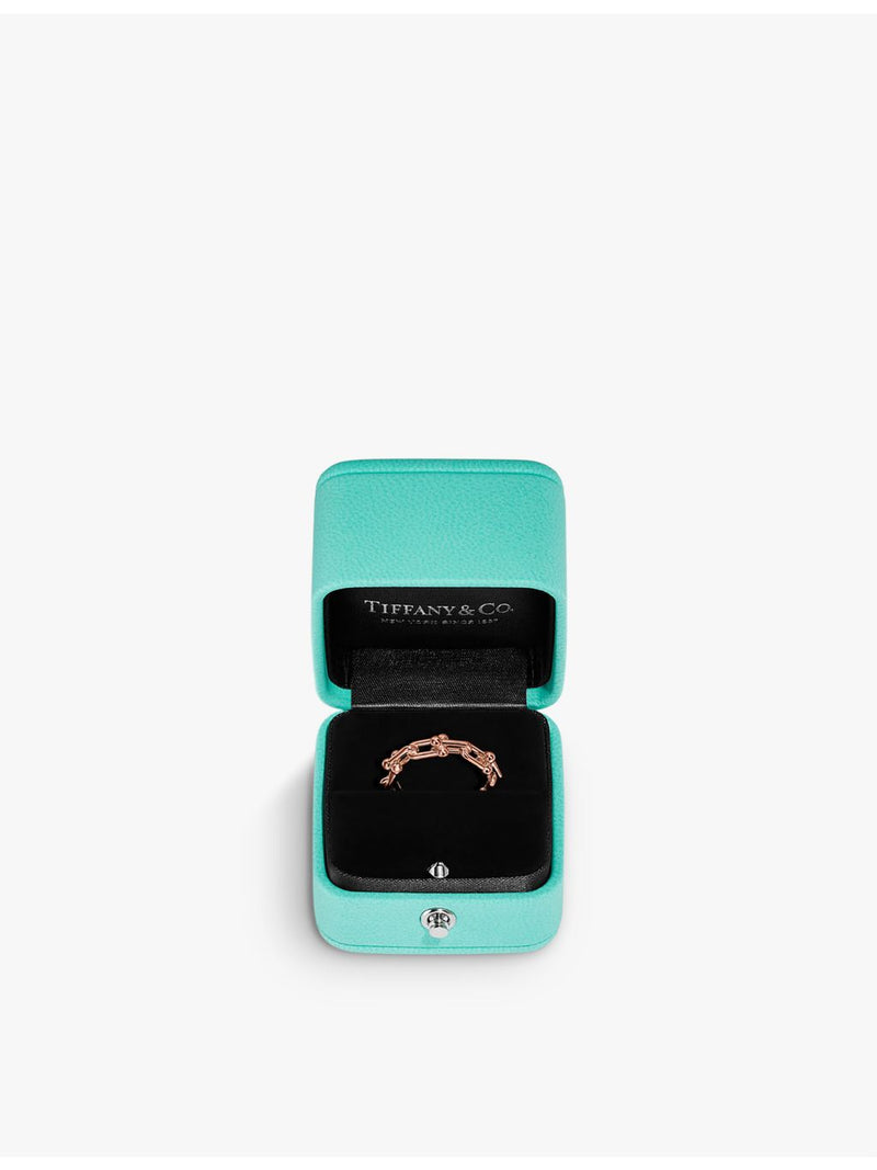 Tiffany HardWear micro link ring 18ct rose gold, UK version