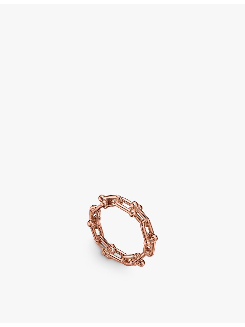 Tiffany HardWear micro link ring 18ct rose gold, UK version