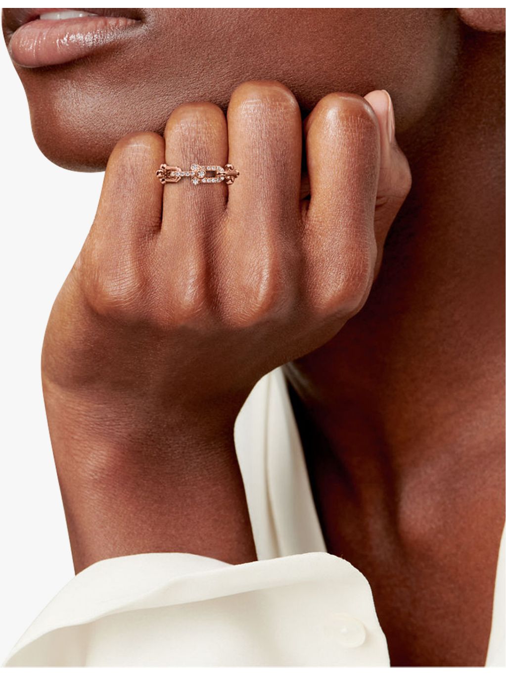 Tiffany HardWear Small Link ring 0.26ct diamond (British brand)