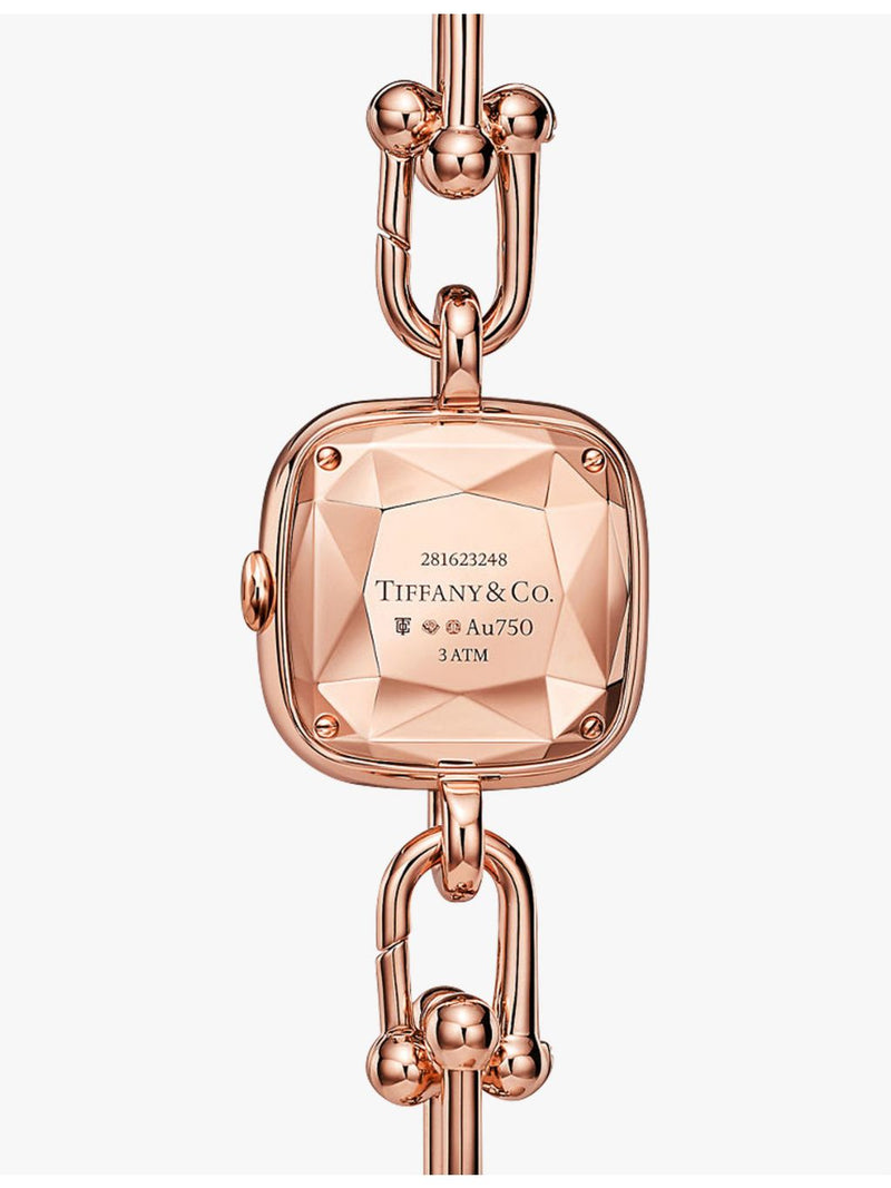 Tiffany HardWear rose-gold diamond watch 24.5mm - British product