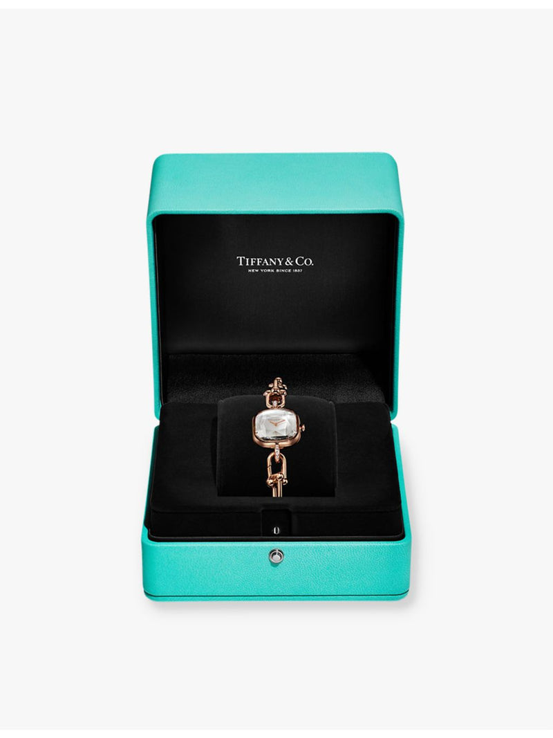 Tiffany HardWear rose-gold diamond watch 24.5mm - British product