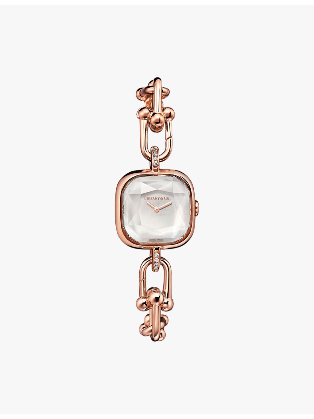 Tiffany HardWear rose-gold diamond watch 24.5mm - British product