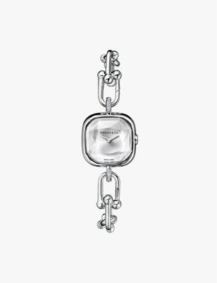 Tiffany & Co. HardWear Sterling Silver and Steel 0.07ct Diamond Watch 24.5mm
