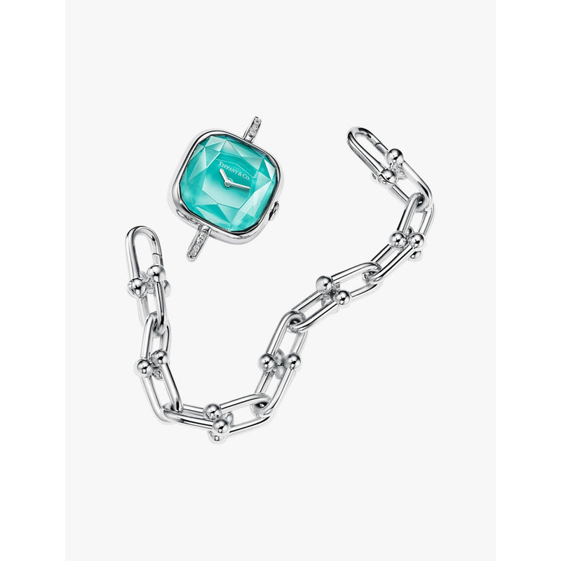 Tiffany HardWear sterling silver steel diamond watch, UK version
