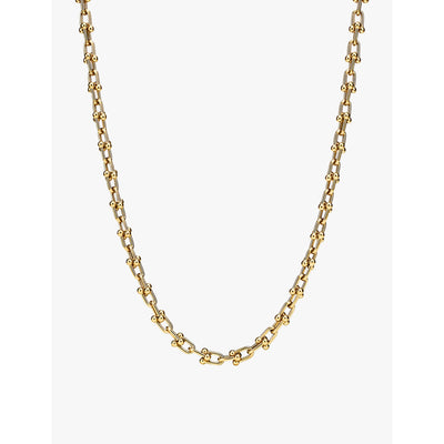 selfridges Tiffany & Co. HardWear Micro Link 18ct Yellow-Gold Necklace 16in- Buy online at McGrocer