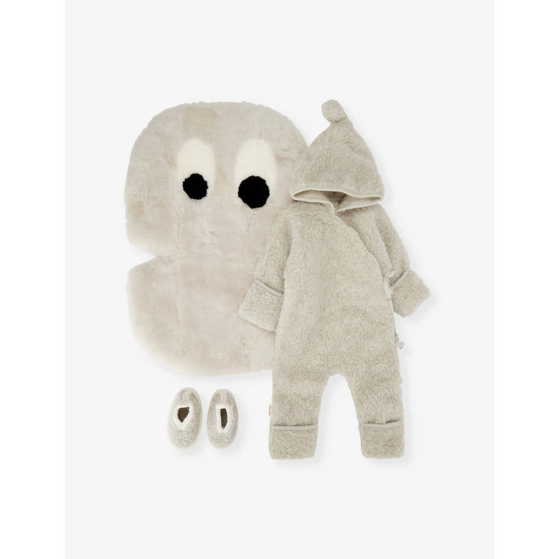 BINIBAMBA Peekaboo three-piece sheepskin set 0-12 months, imported from the UK