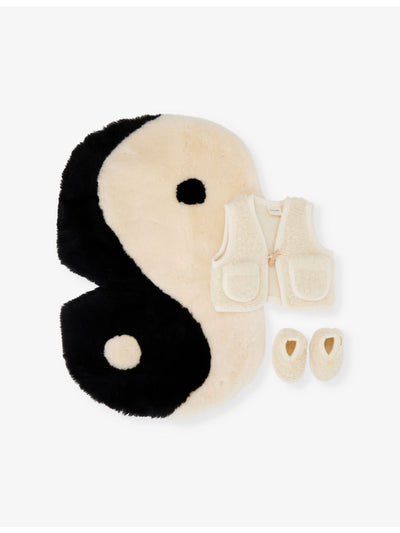 selfridges BINIBAMBA Yin Yang Three-Piece Sheepskin Baby Set 0-12 Months- Buy online at McGrocer