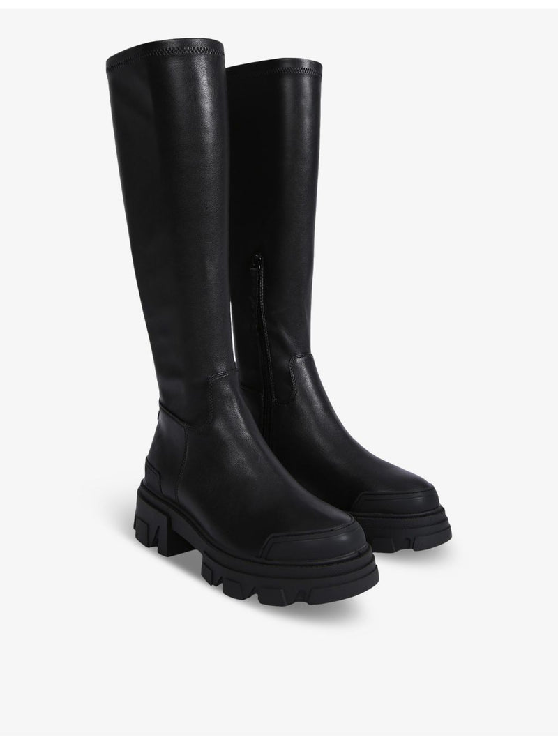 KG Kurt Geiger knee-high faux-leather boots (British brand)