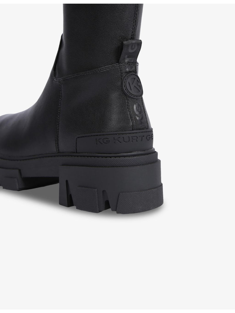 KG Kurt Geiger knee-high faux-leather boots (British brand)
