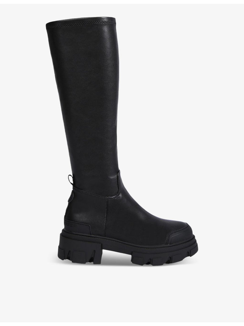 KG Kurt Geiger knee-high faux-leather boots (British brand)