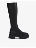 KG Kurt Geiger knee-high faux-leather boots (British brand)