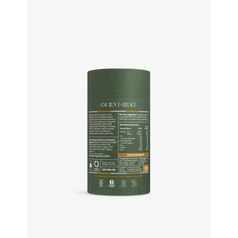 Ancient + Brave Matcha and Collagen blend 250g (British brand)