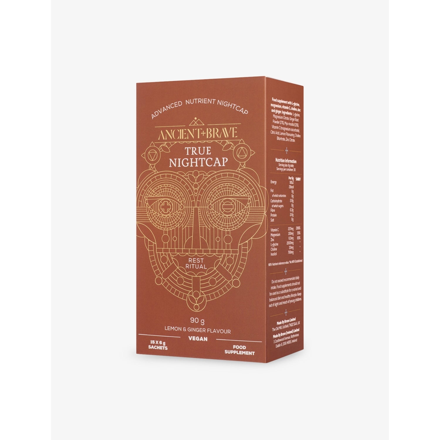 Ancient + Brave True Nightcap sleep drink sachets 15 pack, UK version