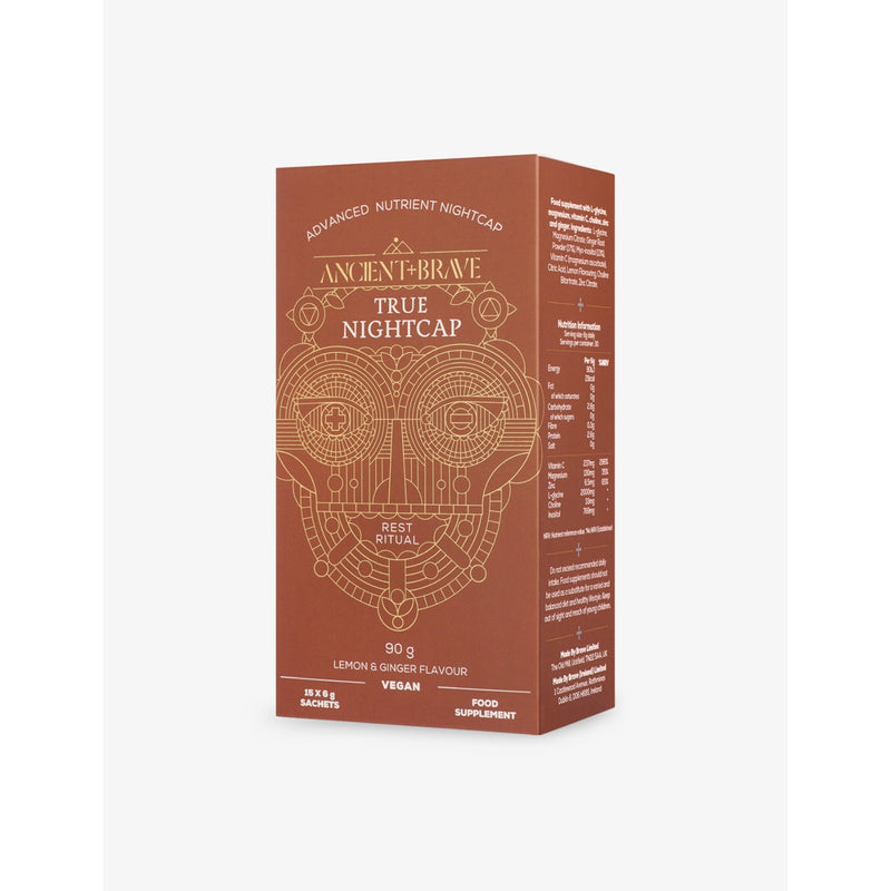 Ancient + Brave True Nightcap sleep drink sachets 15 pack, UK version