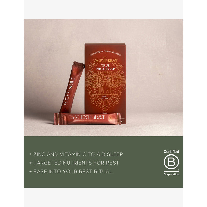 Ancient + Brave True Nightcap sleep drink sachets 15 pack, UK version