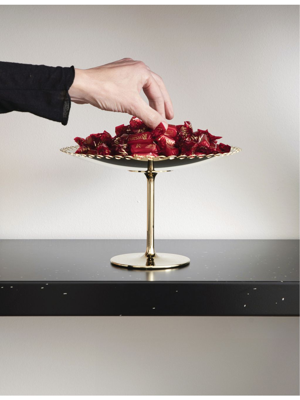 Alessi Edges brass cake stand 23.9cm (British brand)