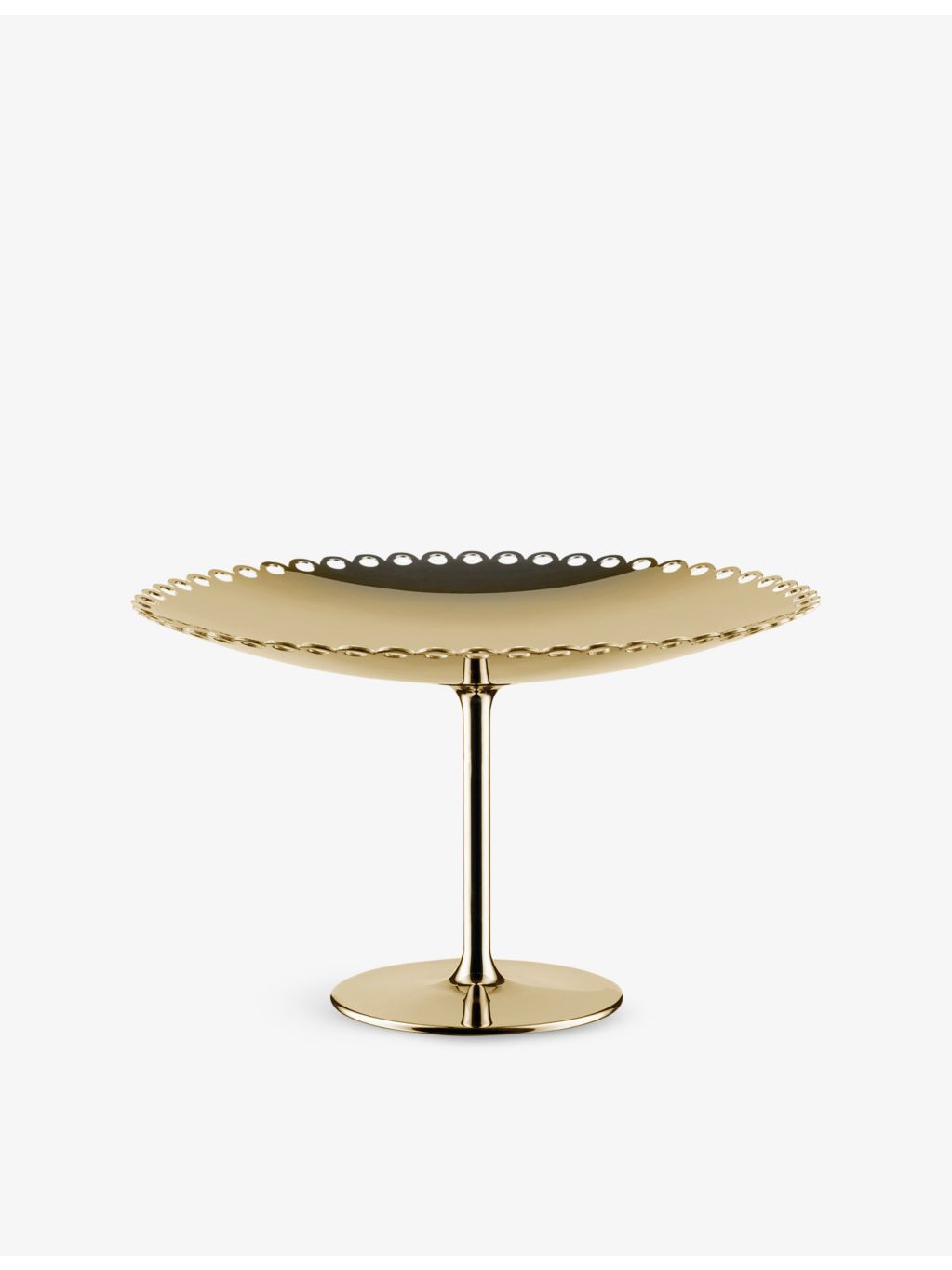 Alessi Edges brass cake stand 23.9cm (British brand)