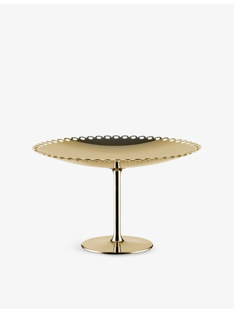 Alessi Edges brass cake stand 23.9cm (British brand)