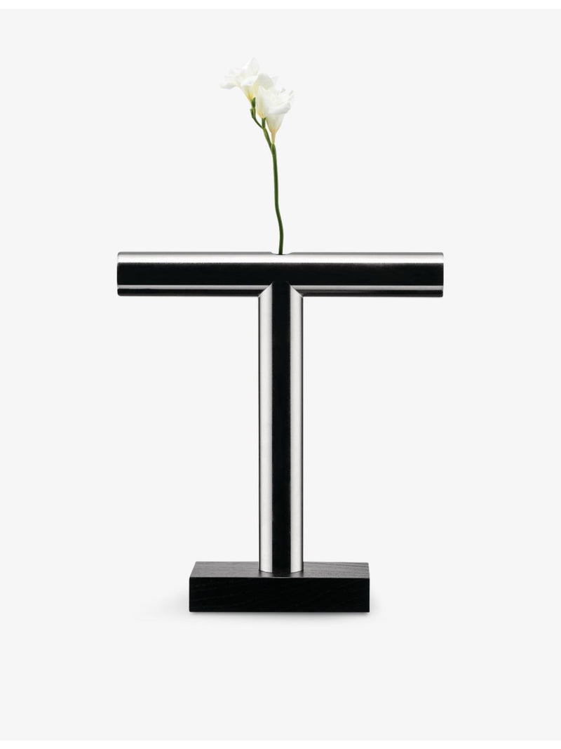 Alessi Tronchetto stainless steel vase 30.5cm, imported from the UK