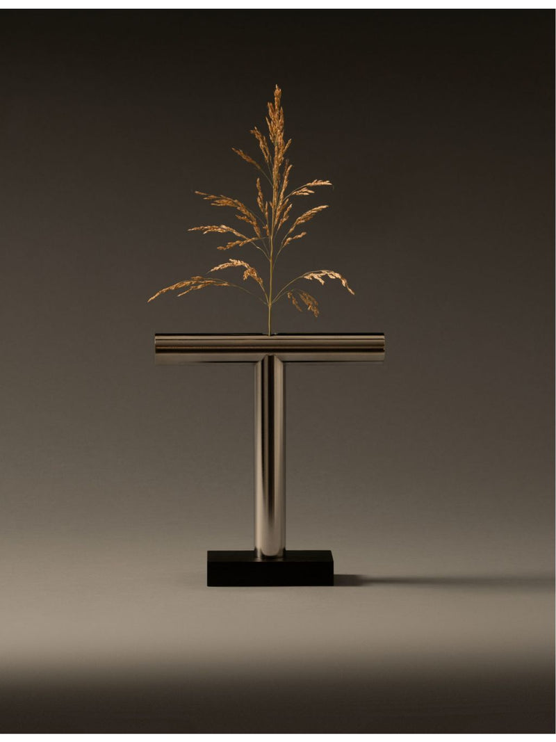Alessi Tronchetto stainless steel vase 30.5cm, imported from the UK
