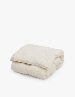 Tekla percale stripe-pattern cotton duvet cover, UK version