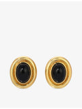 Heaven Mayhem 18ct gold-plated brass and enamel earrings, imported from the UK