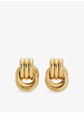 Heaven Mayhem yellow gold-plated knot earrings 3.1cm, UK version