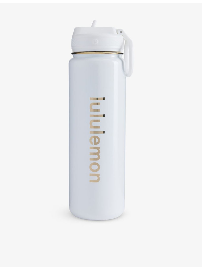 lululemon Back to Life straw-lid steel sport bottle 24oz (British brand)