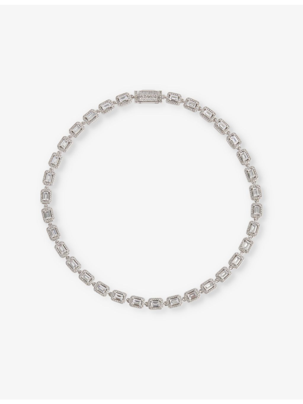 DARKAI tennis necklace baguette-stone 20in, UK version