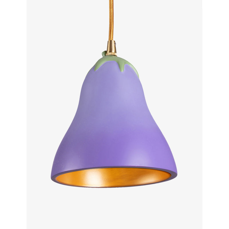 Seletti aubergine resin ceiling lamp from Vitamin collection, UK version