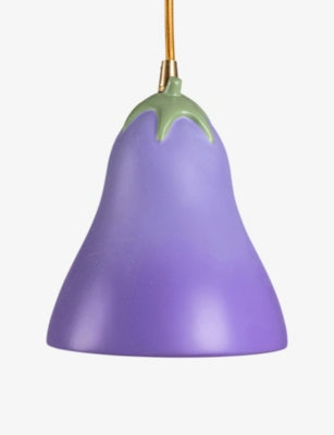 Seletti aubergine resin ceiling lamp from Vitamin collection, UK version