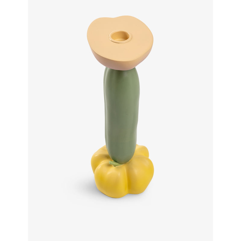 Seletti Vitamin cucumber resin candlestick 26.5cm (British brand)