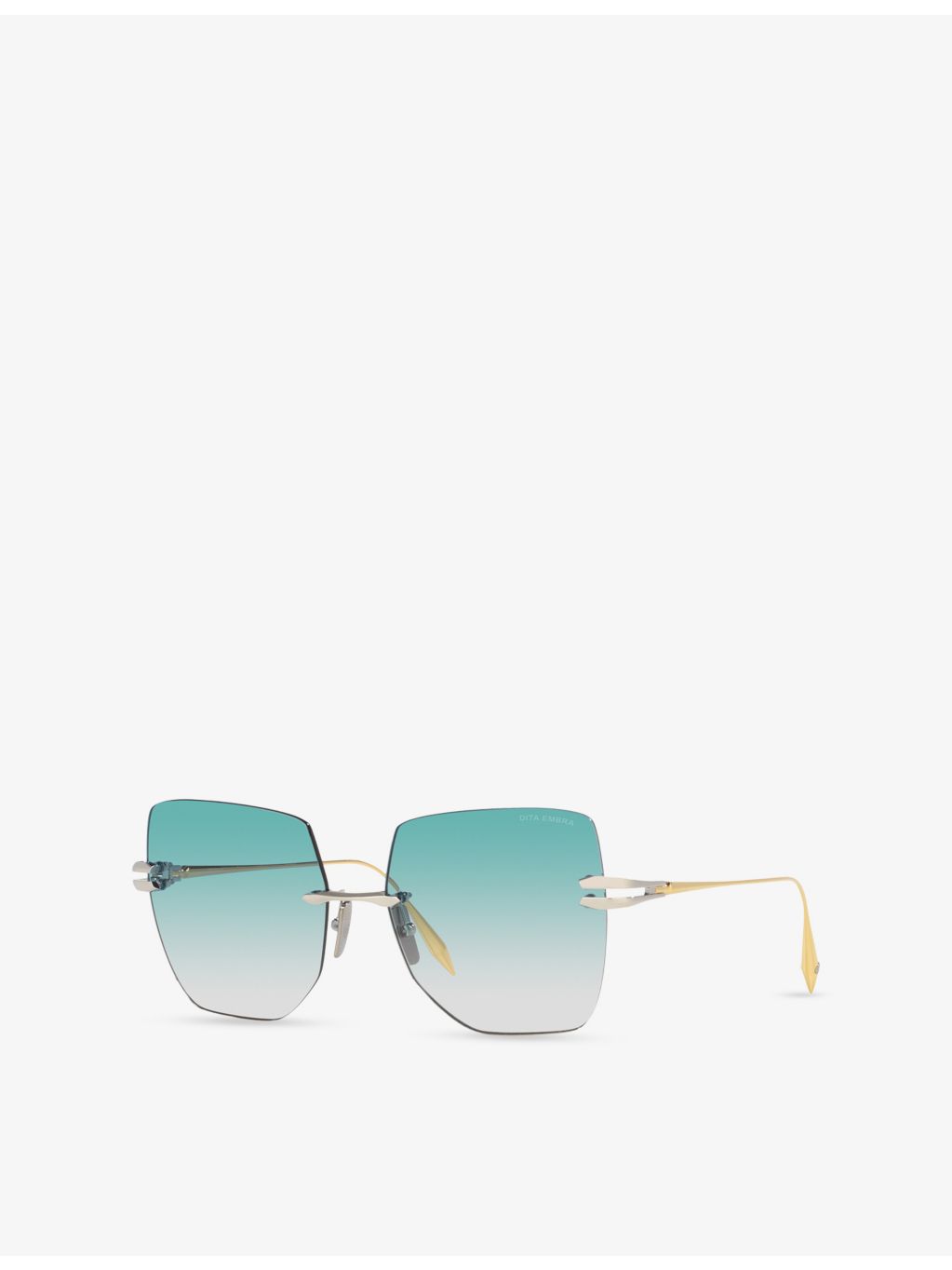 Dita irregular-frame metal sunglasses, imported from the UK